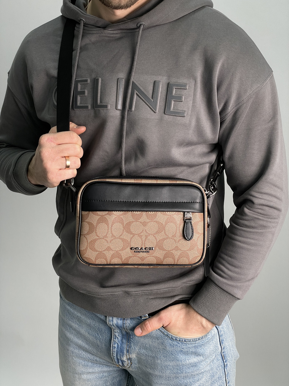 Чоловіча брендова сумка, фото 1