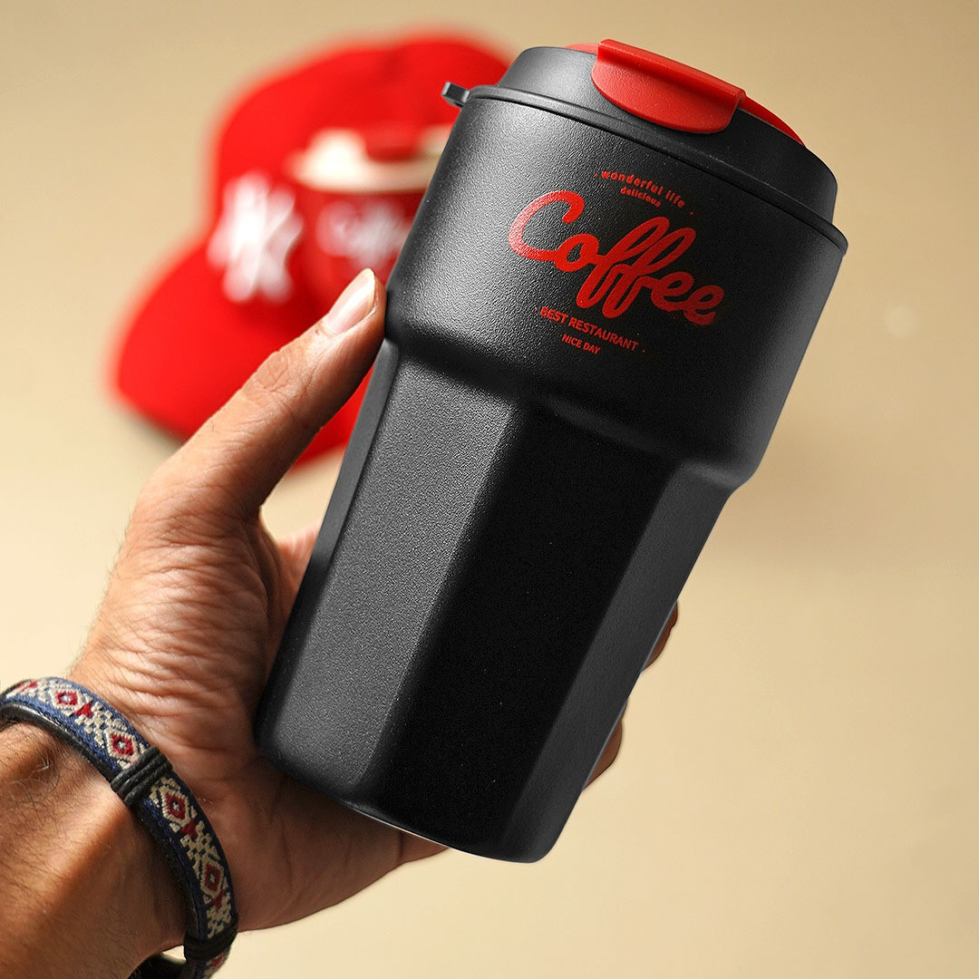 Термокухоль Coffee Cola 420 мл — чорний/червоний (LB-132818)