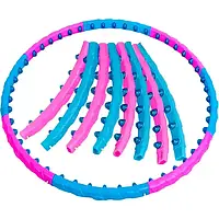 Обруч масажний Hula Hoop 8 секцій, спортивний обруч для фітнес-тренувань і лікувальної фізкультури