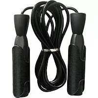 Резиновая спортивная скакалка для занятий кроссфитом, фитнесом GJR-0190, 2.80 см цвет черный