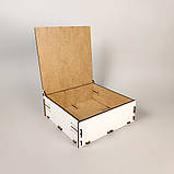 Коробка подарункова дерев'яна 8 march 20x20x10 см (біла), фото 6