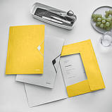 Папка - бокс на резинці LEITZ WOW на 150арк., жовтий металік (4599-00-16), фото 4