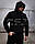 Костюм спортивний флісовий з посиленням Софтшелл чорний, фото 4
