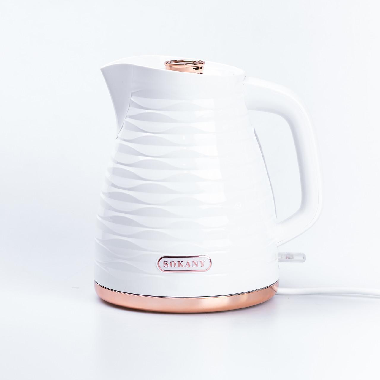 Електрочайник Sokany SK-1047 1,7 л 2200 Вт автоматичне вимкнення з індикатором рівня води, фото 1