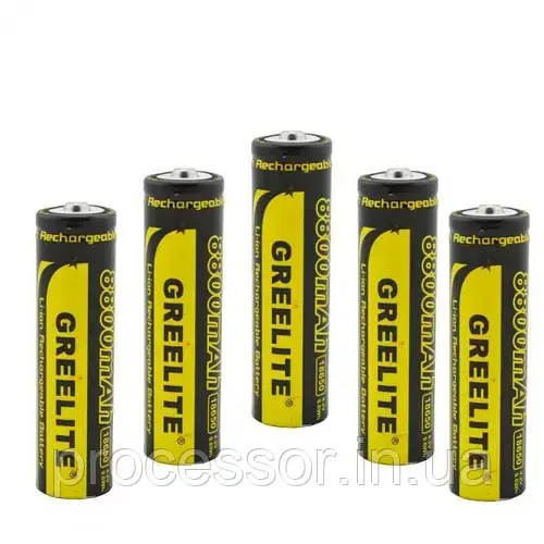 Перезаряджається літій-іонний акумулятор батарейка 18650 Greelite 8800mAh джерело живлення 4.2V 9.6Wh