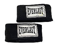 Боксерские бинты 4 м Everlast черые (2 шт)