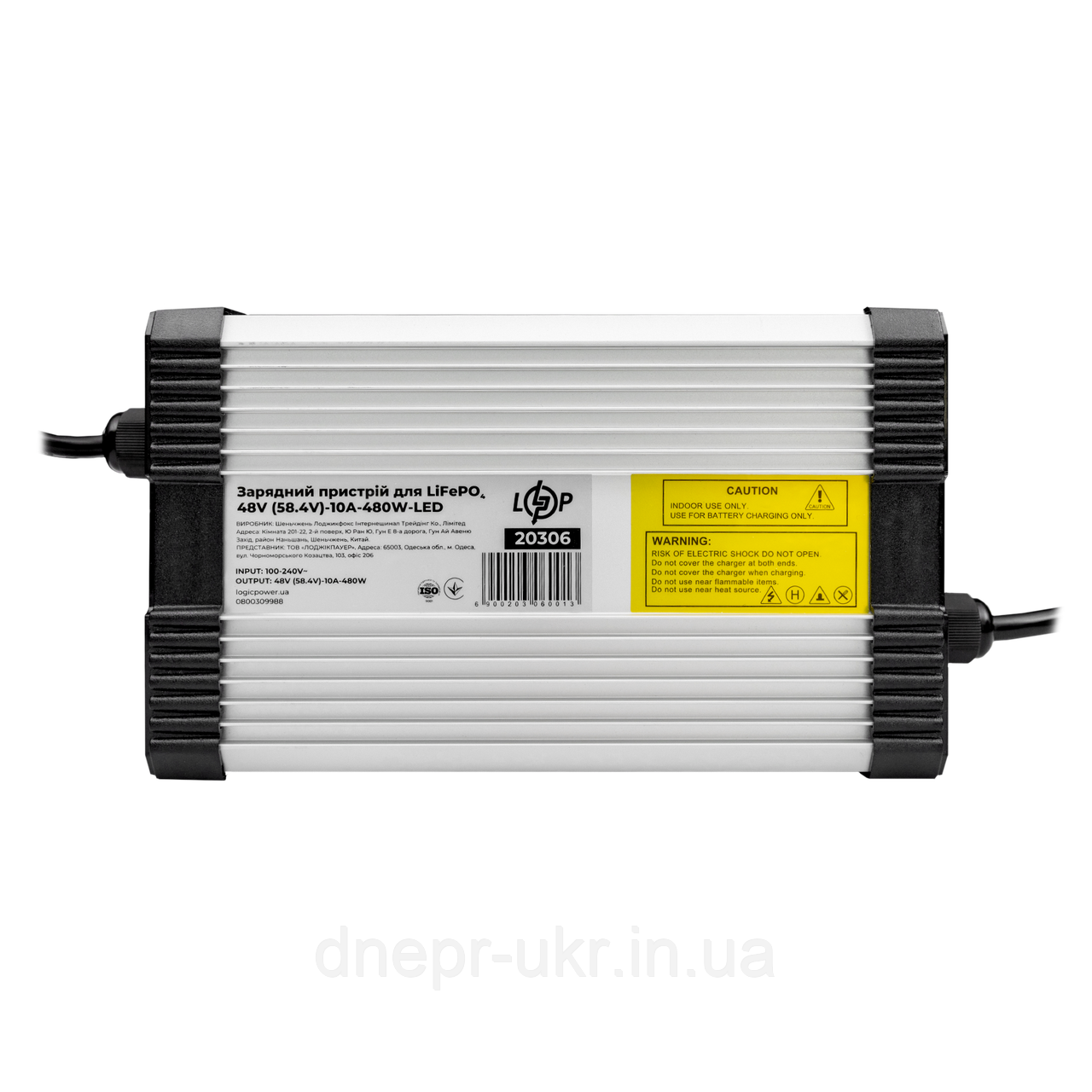 Зарядний пристрій для акумуляторів LiFePO4 48V (58.4V)-10A-480W-LED