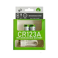 Акумулятори для тепловізора, прицілу CR123A, ємність 700mAh, з зарядкою від USB (16340)