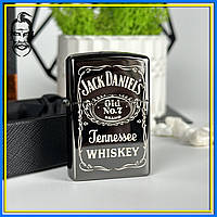 Зажигалка Jack Daniels электроимпульсная в виде Zippo лазерная гравировка на заказ