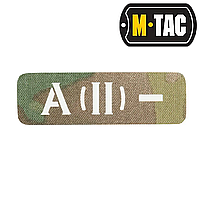 Нашивка M-Tac група крови A (II) - сквозной Laser Cut 25х80 Multicam