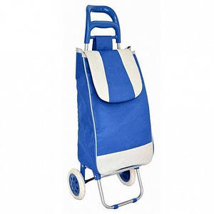 Велика дорожня тачка-сумка з коліщатками колір Блакитний