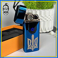 Зажигалка Герб Украины 2 в 1 Газовая + USB зажигалка в подарочной упаковке лазерная гравировка на заказ
