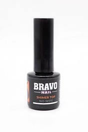 Топ Bravo UV/LED Shimmer Top No Wipe Silver топ з мікрошіммером без липкого шару