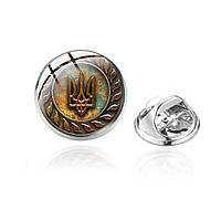 Брошь-значок BROCHE Тризуб коричневая BRGV112272