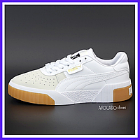 Кроссовки женские Puma Cali Bold white / кеды Пума Кали болд белые