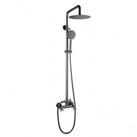 Душова система Globus Lux DUKAT SD4-SH-02 з ручною лійкою Нержавійка, Тропік D200мм - Комплект