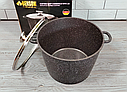 Глибока каструля — казан 6,8 л/24*18 см Benson BN-301 з мармуровим антипригарним покриттям і кришкою, фото 6