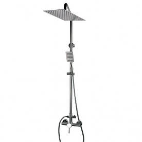 Душова система Globus Lux ALPEN SBT1-SQ-05-304 Нерж., ручна лійка SUS, Тропік SUS 250*250мм