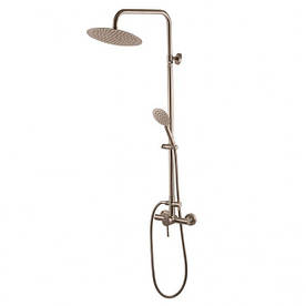 Душова система Globus Lux ALPEN SBT1-SH-05 Нержавійка, ручна пласт.лійка, Тропік D250мм