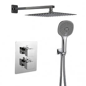 Душова система Globus Lux SMART GLM-405-TT SMART box Termostatic КУБ убудована, Комплект, Хром