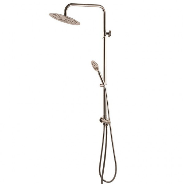 Душова колона Globus Lux ALPEN SB-BAR-0101 стійка + 2 лійки + 2 душ.шланга, Нержавійка, фото 1