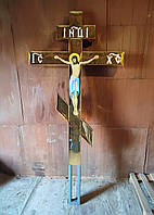 Поклонный крест-распятие на перекресток дороги 2m (булат)