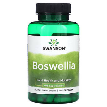 Босвелія 400 мг Swanson Boswellia для здоров'я суглобів 100 капсул