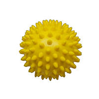М'яч масажний d 9 см жовтий надувний D9 (60Гр)-Ж  (sns)