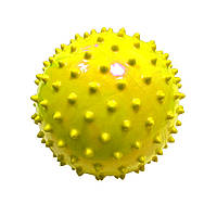 М'яч масажний d 18 см жовтий надувний D18 (150Гр)-Ж  (sns)