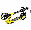 Самокат двоколісний Skyper Unic з ручним дисковим гальмом передній амортизатор жовтий, фото 2