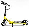 Самокат двоколісний Skyper Unic з ручним дисковим гальмом передній амортизатор жовтий, фото 3