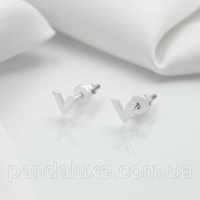 Сережки срібні пусети Вікторія