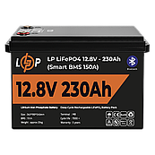Акумулятор LP LiFePO4 12V (12,8V) - 230 Ah (2944Wh) (Smart BMS 150А) з BT пластик для ДБЖ