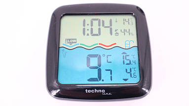 Електронний термогігрометр для басейну з безпровідним датчиком Technoline WS9059 (Black), фото 5