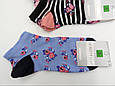 Жіночі шкарпетки короткі бавовна в смужку Montebello з квітками 36-40 12 пар/уп мікс кольорів, фото 3