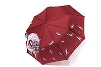 Зонт женский с одуванчиком красный