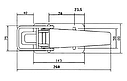 Замок борту причепа 260x80мм (цинк), фото 2