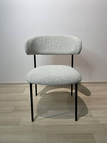 Обідній стілець EVA Tes Mobili, колір бежевий/ніжки чорні, фото 2