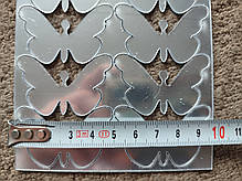 Дзеркальні акрилові наклейки Метелики срібні 36 шт. набір Б154-36, фото 4