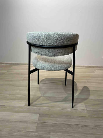Обідній стілець EVA Tes Mobili, колір бежевий/ніжки чорні, фото 2