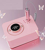 Беспроводной фрезер BQ-107 (Розовый) для маникюра и педикюра на аккумуляторе, 35 000 об./мин., 50 Вт.