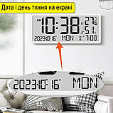 Настінний електронний Lcd годинник Mids з термометром і гігрометром., фото 4