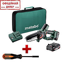 Пила ланцюгова акум. Metabo MS 18 LTX 15 1 ак. 2Аг + ПОДАРУНОК Викрутка для біт