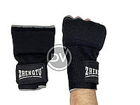 Рукавички бинти внутрішні для боксу та єдиноборств Zhengtu з гелевими подушечками чорні