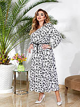 Дуже красиве плаття софт довгі рукави міді розміри батал, фото 4