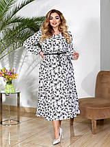 Дуже красиве плаття софт довгі рукави міді розміри батал, фото 2