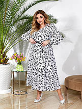 Дуже красиве плаття софт довгі рукави міді розміри батал, фото 3