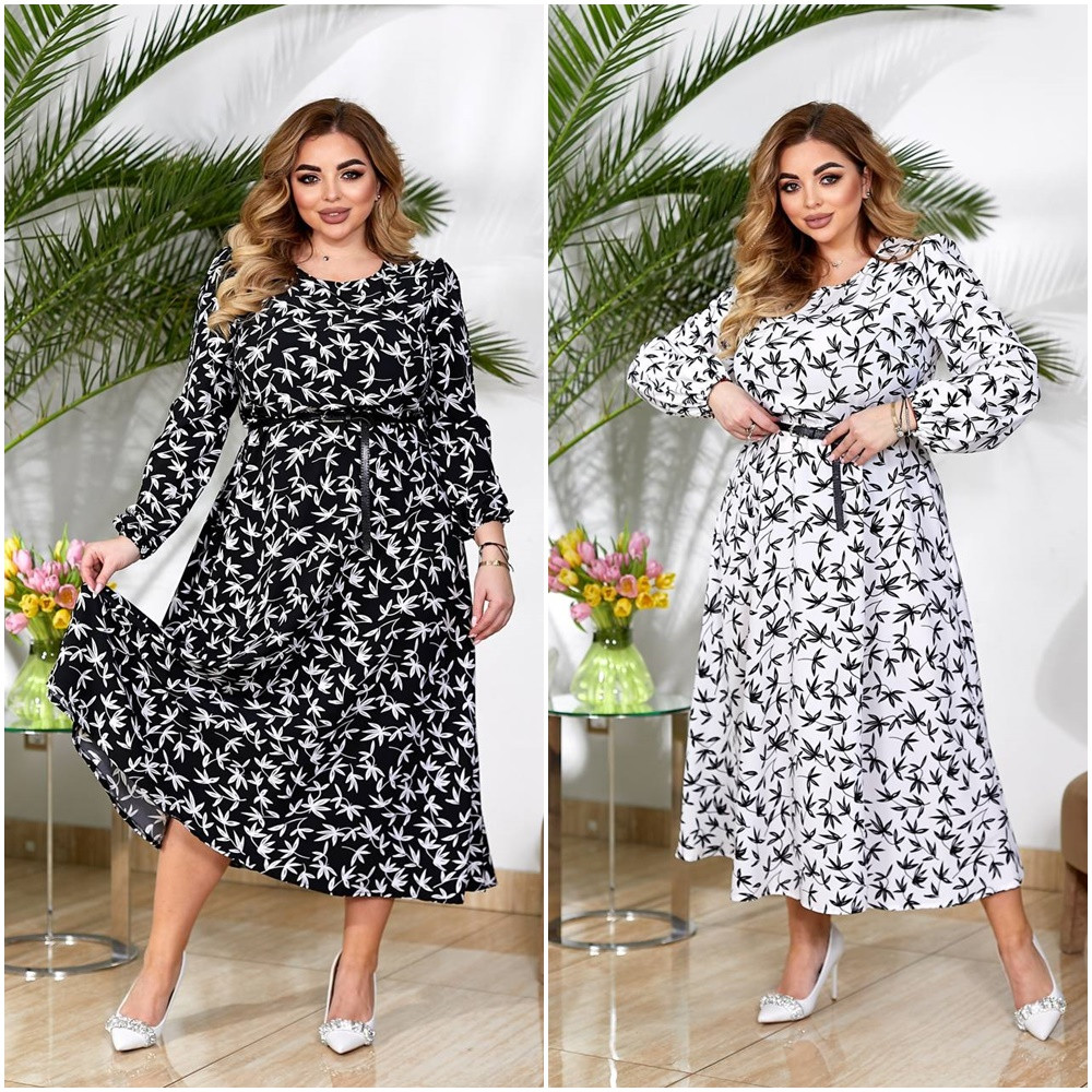 Дуже красиве плаття софт довгі рукави міді розміри батал