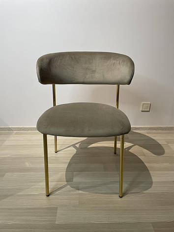 Обідній стілець EVA Tes Mobili, колір капучино/ніжки золоті, фото 2