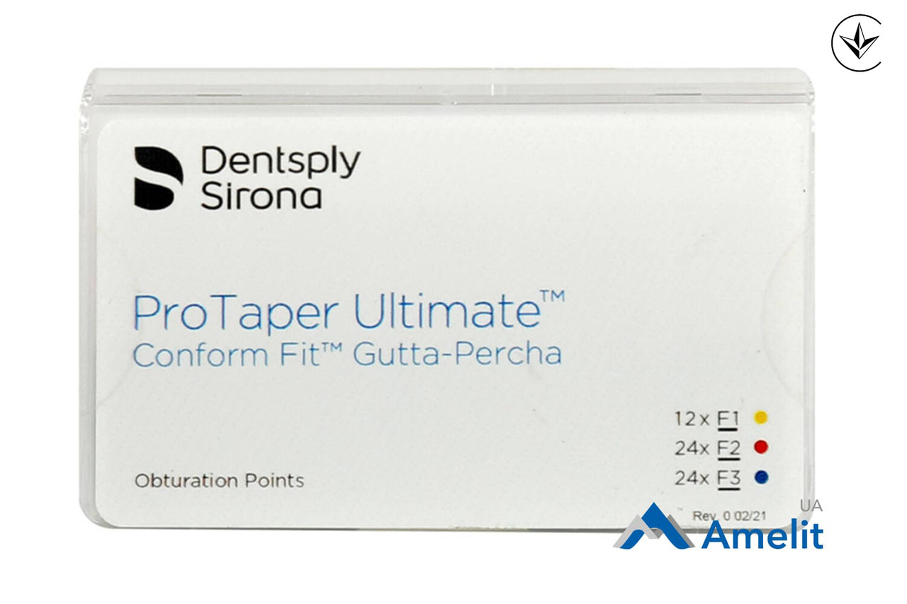 Штифти гутаперчеві ProTaper Ultimate Conform Fit, асорті F1-F3 (Dentsply sirona), 60 шт./пак.